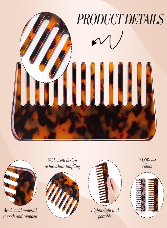 obeoby 2 Pack Wide Tooth Comb for Women, Large Hair Detangling Comb for Curls & Thick Hair Wet or Dry Use - Image 4